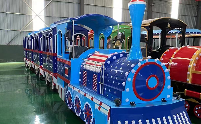 Antique trackless train
