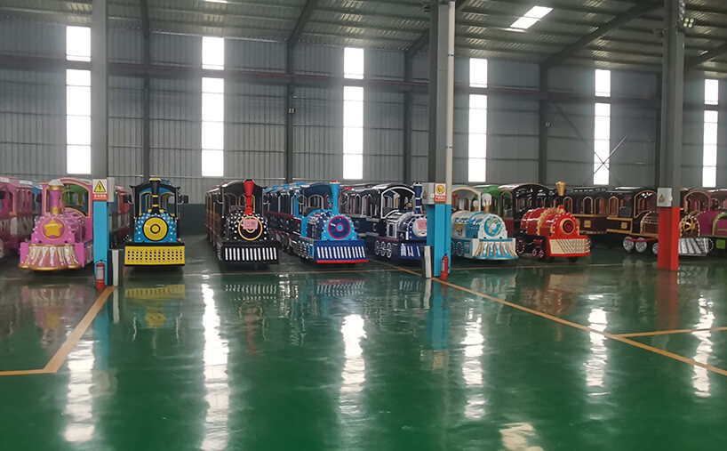 Antique trackless train