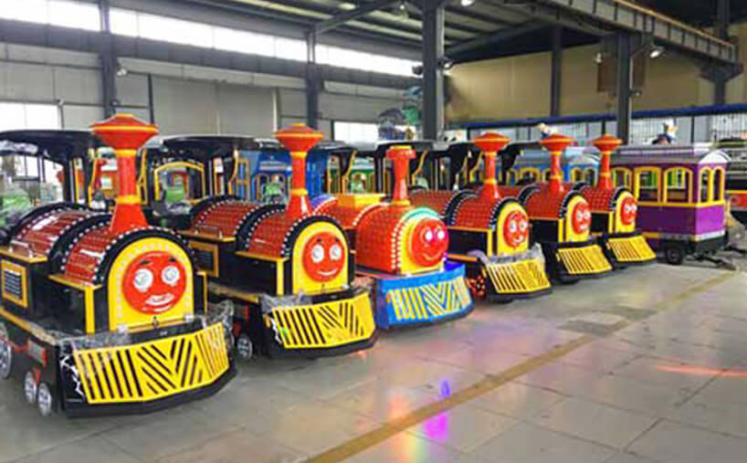 Antique trackless train