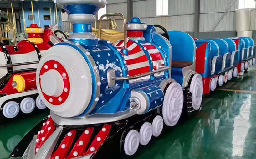Antique trackless train